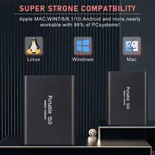 Portable SSD 2TB External Solid State Drive, 2TB SSD External Hard Drive - Xanh lam-2TB - Xem 7