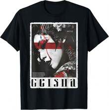 Camiseta Geisha de Hop Y2K Vintage Hipster Edgy Urban Streetwear Personalidad de moda - Amarillo - Ver 3