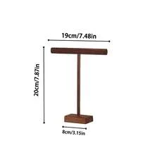 Jewelry Display Stand, Necklace Bracelet Holder Organizer, Minimalist Cylindrical Wooden Rack