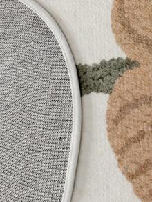 DAJIANG 1 pieza Tapete de pasillo con estampado floral vintage simple, alfombra antideslizante para entrada, alfombra suave, plegable y lavable, adecuada para sala de estar, cocina, baño, mesita de noche - Decoración del hogar, esponjosa y gruesa, adecuada para decoración de Halloween, Acción de Gracias, otoño/invierno, Navidad