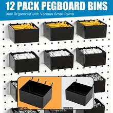 278PCS Pegboard Accessory Organizer Kit Pegboard Hook Kit With Storage Case For Organizing Various Tools, 1/8" 1/4" Pegboard Hook Assortment, Ideal For Hanging Storage, Garage Wall Accessories/ Easily Tidy Up Garage Walls - Multicolor - View 2