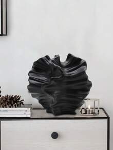 1pc Creative Abstract Vase Home Decor, White Flower Shaped Reed Vase, Minimalist Nordic Boho Style, Suitable For Modern Farmhouse Decor, Living Room, Kitchen, Bedroom, Dining Table, Office (Small Size May Be Too Small If You Mind, Please Choose The Large Size)