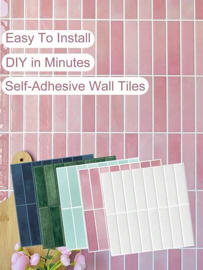 Waterproof, Oil-Resistant Self-Adhesive Ceramic Tiles, Easy Style Upgrade, Suitable For Kitchen Backsplash/Kids Room/Home Decor, Decorative Vinyl Stickers, Spring Home Decor, Decorative Stickers, Birthday & Graduation Gifts