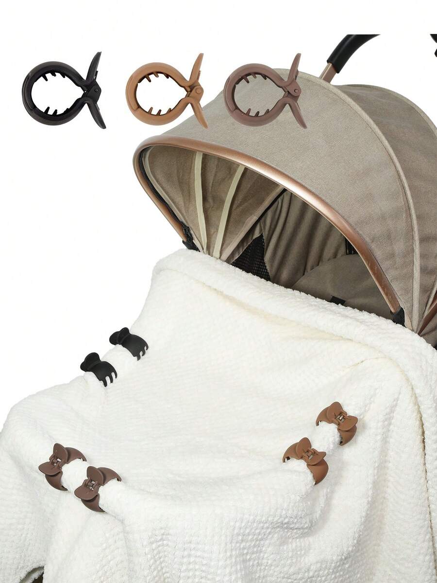 2个/4个婴儿推车毯夹，推车毯夹，玩具夹，推车篮罩毯子防掉落夹，多功能推车配件