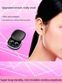 2025 Ultra - Mini Wireless Earbuds: Invisible Sports, Sleep, Work & Class Earphones With Deep Bass - White & Beige, Ideal For Daily Use, Perfect Gift For Students & Fitness Lovers