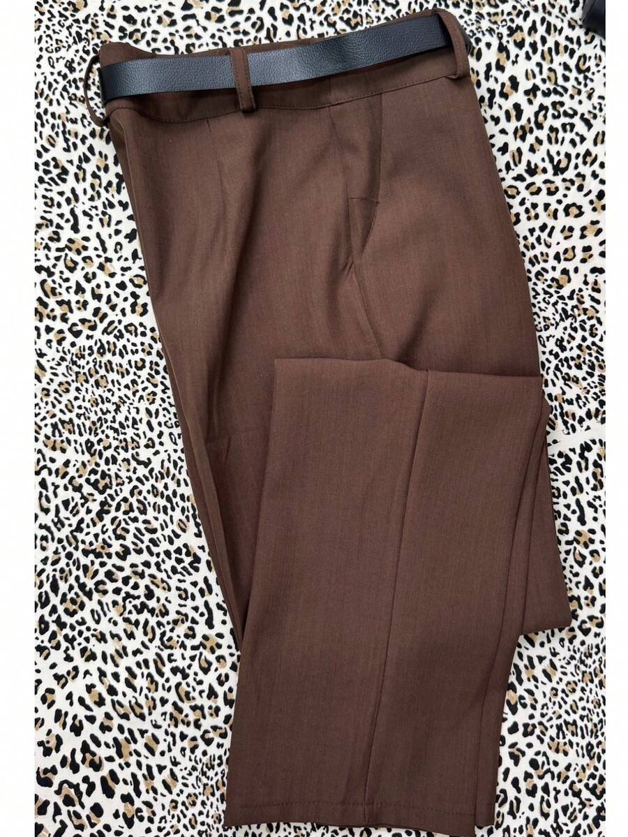 Top pailleté pour femme avec ourlet à volants pour l'été quotidien - Tabac - Voir 1