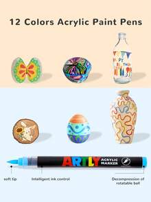 240/192/120/84/72/60/48/36/24/12 Farben Acrylstifte, Markerset, langanhaltend, lichtbeständig, perfekt für Künstlermalerei, Illustrationen, handgefertigte Kunst, Schule Schulanfang für Malbücher und andere DIY-Projekte, geeignet für Papier, Stoff, Holz, Steine, Plastik, Glas, Keramik, Kürbisse usw., Acrylfarb-Markerstifte für Studenten und Erwachsene, Geschenke zu Thanksgiving, Halloween, Weihnachten