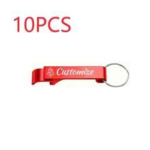 1/10 piezas Abrebotellas personalizado con llavero, personalizable con nombre/logotipo/texto, con temática navideña a granel para recuerdos de fiesta, regalos corporativos, decoraciones de boda y Año Nuevo, de acero inoxidable duradero y fácil de limpiar - Adecuado para eventos promocionales, fiestas navideñas y recuerdos para invitados