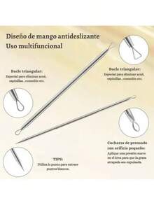 Kit Profesional de 8 Piezas para la Eliminación de Puntos Negros y Acné, Eliminador de Puntos y Granos, Herramienta de Limpieza de Acné de Acero Inoxidable de Doble Extremo, con Caja Portátil - 8 - Ver 6