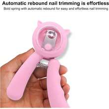2pcs Stainless Steel Cat Nail Clipper, Anti-Splash Round Hole Pet Nail Trimmer