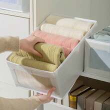 1 Stück große faltbare Kleidungsaufbewahrungsbox, multifunktionale Schubladenaufbewahrungsbox mit Deckel, transparentem Fenster, geeignet für Kleiderschrank, Schlafzimmer, Studentenwohnheim, Heimdekoration