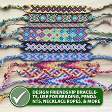 4 Rolls 50m/1968inch Silky Satin Cord Nylon String 0.8 Mm Chinese Knotting Cord, Nylon Beading Thread For Bracelets, Necklaces, Wind Chime, Macrame Crafts, Drawstring Bags, Multicolor Beading String(Random P)