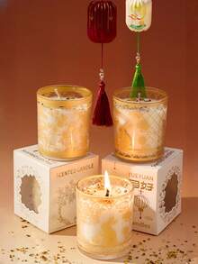 1 pièce Tasse à encens parfumée à la fleur d'osmanthus avec lapin de la mi-automne / Tasse à bougie / Cire végétale / Usage domestique / Parfum sans fumée / Bougie DIY / Cadeau / Mi-automne / Décoration de fête pour Nouvel An / Bougie parfumée pour Nouvel An / Souvenir / Convient comme cadeau pour la famille et les amis / Bougie d'aromathérapie / Convient pour l'anniversaire, la Saint-Valentin ou la Fête des Mères / Nouvel An