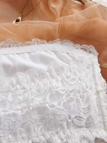 Modische weiße Spitzen-Bandeau Sexy Wäsche für Damen