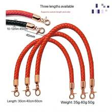 مقبض حقيبة منسوج مع مشبك ربيعي ذهبي، سلسلة حقيبة اليد DIY قابلة للاستبدال كاكسسوار لصنع المحفظة