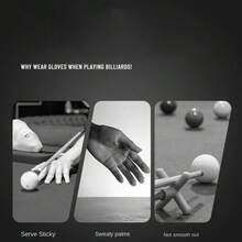 台球手套左手三指斯诺克台球手套防滑贴弹力台球训练手套配件