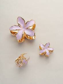 3 piezas de pasador de pelo de aleación de zinc con esmalte de flor de lirio, pasador de pelo lindo para verano y vacaciones en la playa, pasador de pelo con flor de huevo de celebridad de internet con temperamento, cubierta de cabello semi recogido para mujer, pinza para el cabello, pasador de hada (estilo aleatorio de cartón) Pinzas elegantes para el cabello Accesorios de invierno para el cabello Moda Pinzas para el cabello