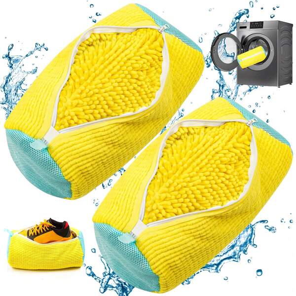1/2PCS Shoe Washing Machine Bag , Laundry Shoe Cleaning Bag For Washer And Dryer, Reusable Laundry Bags Mesh Wash Bags For Adults And Kid's Shoes,Our Shoe Washing Machine Bag,Shoe Washing Bag, Anti-Deformation Shoe Washing Bag, Efficient Shoe Washing Bag, Special Lazy Artifact For Washing Machine, Household Machine Washing Laundry Bag, Shoe Protection Bag, Shoe Storage Washing Bag