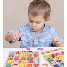 Jogo de encaixe Alfabeto Educativo vogais pedagógico Letras coloridas Montessoriano - LETRAS MINÚSCULAS - Visão 6