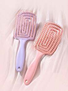 2 piezas/1 pieza Cepillo de masaje flexible de unicolor con diseño hueco, adecuado para hombres y mujeres, peine multifuncional para cabello húmedo o seco, apto para todo tipo de cabello, regalo del Día de la Madre, regalo para amigos, novio y novia, regalo familiar, artículos esenciales de viaje, artículos esenciales de viaje, peinado, peluquería, cepillo de pelo, cepillo para peinado hacia atrás, cepillo de estilo, cepillo para cabello rizado, cepillo de bordes, peine, cepillar el cabello, juego de cepillos de pelo, peinar el cabello, peine para rizos, cepillo desenredante, cepillo de pelo para mujer, cabello, viaje, productos para el cabello, herramientas para el cabello, artículos para el cabello, barbero, accesorios de barbero, barbería, equipo de peluquería