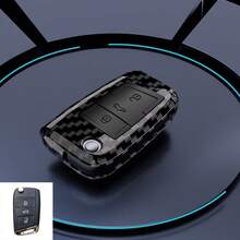 1个通用碳纤维汽车钥匙遥控器保护套，耐用ABS外壳，兼容高尔夫7 MK7、途观MK2、西雅特Ateca、Leon FR、Ibiza、Octavia - 时尚配件 - 碳纖色 - 查看 13