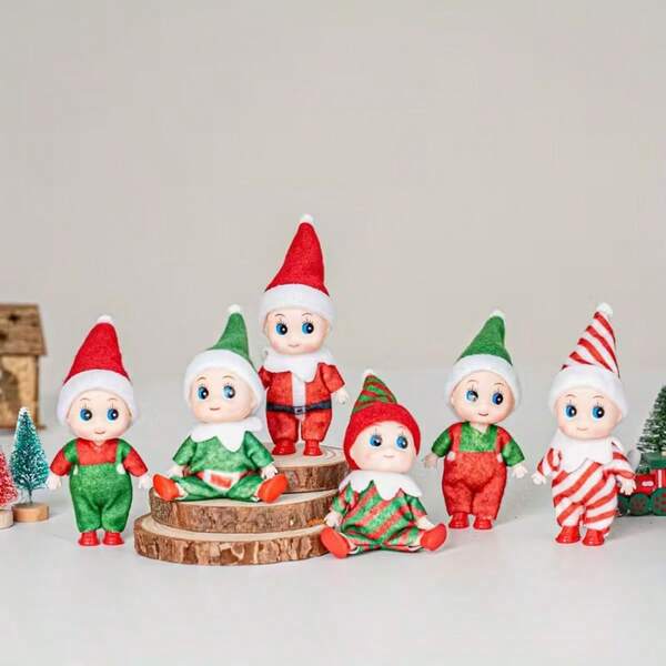 Christmas Lucky Figurine, Christmas Doll, Santa Claus Costume Decor, Christmas Small Gift, Christmas Desktop Decor, Room Hanging Ornament, Dollhouse Decoration Doll, Christmas Collectible!