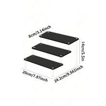 1 kệ đựng đồ trang điểm bằng acrylic, kệ đựng mỹ phẩm nhiều tầng đựng nước hoa, mỹ phẩm chăm sóc da, trưng bày đồ trang điểm, kệ bậc thang chắc chắn được gia cố cho phòng khách, phòng tắm, phòng ngủ, đồ trang trí nhà cửa - màu đen - Xem 2