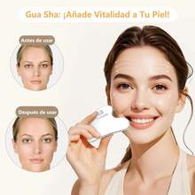 FANBOLD Gua Acero Inoxidable,Washa Reafirmante Antiarrugas,Guasha para Cara Cuerpo Cejas Cuello, Masajeador Herramienta de Guashas para Belleza y Cuidado (Plata (Corazón)) HFBI - Plata (Corazón) - Ver 10