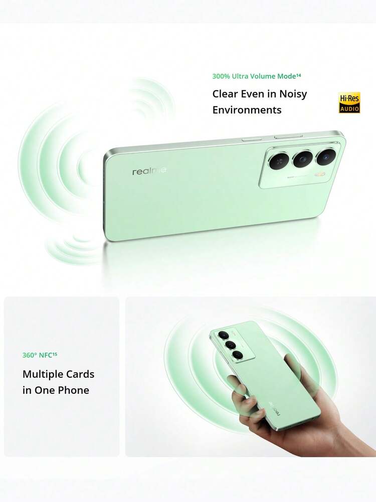 Realme 14X 5G 新品 2025 智能手机 大内存 5000mAh 长续航 120Hz 流畅显示屏 50MP AI 摄像头 IP64 防水 军用级保护 水晶 6+128GB/8+256GB 绿/黑 - 綠色 - 查看 11