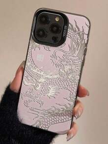 Pink Gucadi Chinese Style Electroplated Dragon Design 2020 New Year Couple Lens Frame Protective Case Compatible With Apple - Bạc - Xem 2