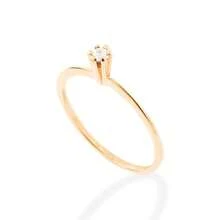 WHITE Gold Plated Solitaire Ring; 512180 Rommanel - trắng - Xem 1