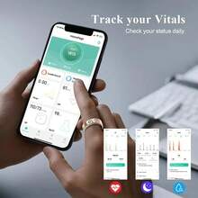 Smart Ring For Women,Fitness Tracker With Heart Rate,Blood Oxygen,Blood Pressure,Sleep Monitoring,Step Counting,IP68 Waterproof For And Android,No Subscription Fee (Enamel Rose Gold, 8 # ) - Enamel Rose Gold - View 6