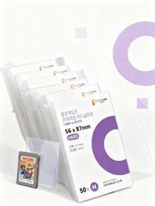 50 hojas/paquete, película de tarjeta CPP transparente de alta calidad de 3 pulgadas, cubierta protectora de tarjeta B8 reforzada