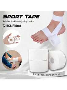13.7m White Adhesive Bandage For Wrist & Ankle Protection, Non-Irritating Muscle & Joint Support Tape, Finger Tape For Climbing