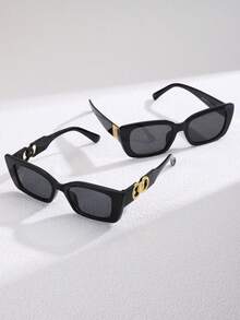 2 piezas Gafas de mujer con montura de ojo de gato, gafas de moda para atuendos de la Semana de la Moda Internacional, adecuadas para varias ocasiones