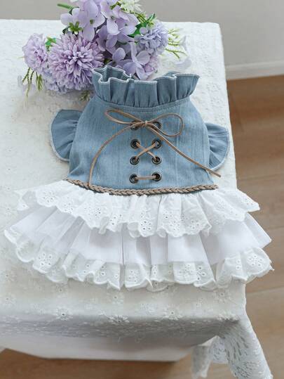 1pc Pet Clothes, Cute & Stylish Dog/Cat Outfit For Small Dogs, Comfortable Texas Dress