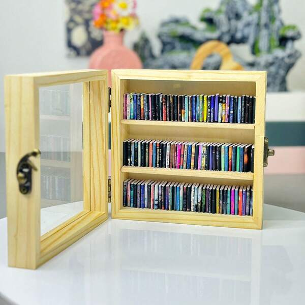 1 Set Angstbücherregal Mini Bücher (enthält 100/70 Stücke Mini Bücher), Dekorationen Haus Dekoration, DIY Handwerk, Zubehör Mini Miniatur Modell, geeignet als Geschenk zu Feiertagen, Kindertag, Vatertag, Muttertag, Thanksgiving, Halloween, Weihnachten, Neujahr.