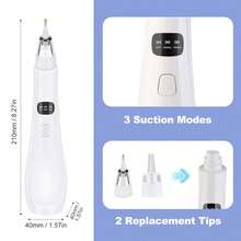 3-Mode Adjustable Suction Wireless Electric Diamond Painting Pen - Rechargeable, Adult Diamond Art Painting Tool Kit With 2 Replacement Tips - White - View 2