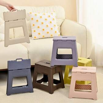 1 件加厚塑料折叠凳，成人椅凳，便携式户外钓鱼椅，适合户外旅行[颜色随机]