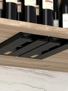 1pc Wall Mounted Wine Glass Rack, Hanging Wine Glass Holder For Kitchen, No Drilling Required - Multicolor - View 10