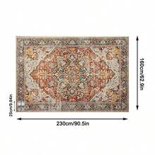 1pc Luxury Classic - Retro Floral - Bohemian Area Rug, 100% Polyester, European - Faux Wool Material, Home Carpet, Suitable For Living Room, Bedroom, Dorm, Entryway, Patio, Machine Washable All Season Large Size Mat, Aesthetic Home Decor