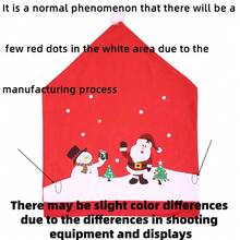 1/4 piezas Fundas de silla de Navidad de 23.6* 20 pulgadas desmontables y lavables, adecuadas para comedores, cocinas, salas de estar, decoración del hogar, decoración navideña, fundas de silla navideñas, de tela no tejida de tacto suave, decoración de mesa de Navidad, gorros de Papá Noel, regalos de Navidad, adornos navideños