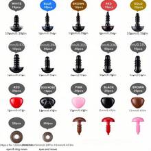 752 st säkerhetsögon och näsor, lämpliga för virkade säkerhetsögon med brickor, gör-det-själv-plyschtillverkningsset