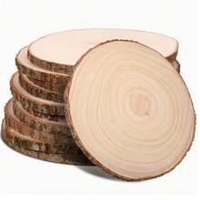 1 Pc Large Wood Slices, Natural Wood Slices, Unfinished Wood Centerpieces For Tables, Wood Slices For Centerpieces, For Display,Crafts,Painting,Table Decor,Wood Burning,DIY Crafts, And Home Decor,Rustic Wedding Decorations Valentines Orname - Brown - View 11