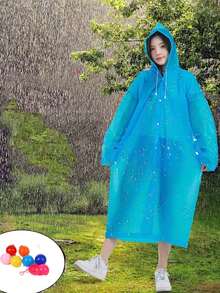 1 chiếc áo mưa có mũ chất lượng cao dành cho người lớn, chống gió, chống thấm nước, chất liệu EVA, áo mưa liền thân một mảnh, thời trang, nhẹ, mở phía trước, thích hợp cho du lịch, đạp xe ngoài trời, leo núi và các hoạt động khác, áo mưa nữ người lớn tiện dụng, đồ dùng học tập, áo khoác chống thấm nước giữ ấm cho nữ, quà tặng ngày lễ tình bạn, quà tặng cho cún cưng - Nhiều màu - Xem 11