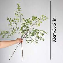 3PCS, Green Plants 93CM Long, Artificial Southern Bamboo, Imitation Bamboo Leaves, Branches And Leaves Decoration, Simple And Fresh European Style Decoration, Home Decoration, Outdoor Decoration, Living Room, Bedroom, Study, Entrance, Kitchen And Bathroom, Vase Decoration, Daily Potted Landscape Decoration, Holiday Table Decoration