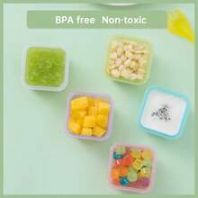 6 Stücke Mini Lebensmittel Aufbewahrungsbehälter Set, Küchen Lunchbox Kühlschrankdose mit Verschluss, kleine Lebensmittelbehälter Plastikdose mit Verschluss, multifunktionale Gewürzbox, Mehrzweck, tragbare Snacks, Obst, Haferflocken, Reise- und Familienorganisation, Küchenutensilien, Schulmaterial, Rückkehr zur Schule, geeignet für Mikrowelle und Gefrierschrank, ideale Wahl für Halloween, Thanksgiving, Weihnachten, Neujahr und Geburtstag