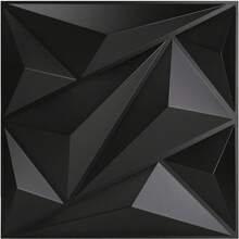 3D Diamond Design Wall Panels, Matte White/Black. Material, Odorless, Lightweight, Easy Installation, Fire-Resistant, Waterproof & Moisture-Proof, Suitable For Home, Room, Bathroom, Bedroom, Living Room Decor, Christmas & Winter Decoration