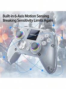 Lenovo Bộ điều khiển đa chế độ chơi game X01 với độ trễ thấp 2.4G và chuyển đổi Bluetooth, nút quay lại có thể tùy chỉnh rung không đối xứng, tương thích với PC, Nintendo và thiết bị di động, màu xám - Xám - Xem 6