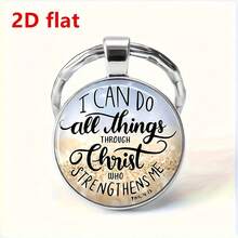 Floral Mary Design Embracing Time Gemstone Keychain - Fashionable Alloy Glass Round Keyring, Ladies' Decorative Accessory, Perfect Christmas Birthday Gift Car Accessories Bag Charm School Cute Goth Y2k Bag Lanyards With Id Holder Car Accessories Bag Charms Car Teacher Friend Sister Gift Ideas